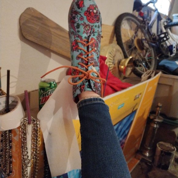 Rare 6 in. heel,4 in platform gothic punk booties iron fist - Picture 3 of 4